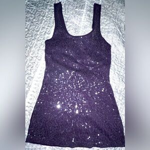 Express Purple Sequin Tank - Small